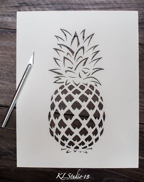 Papercut Template Pineapple