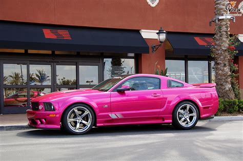 Pink Ford Mustangs