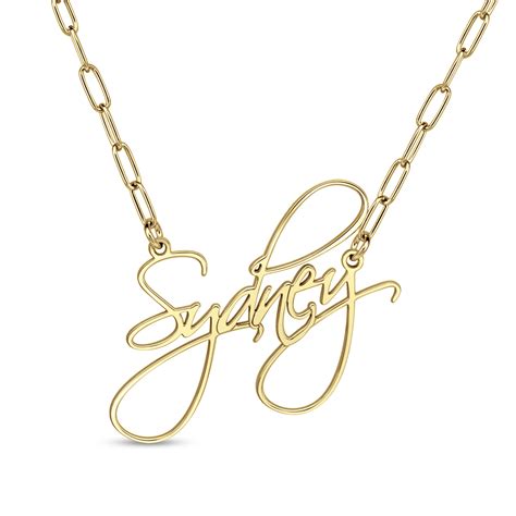 Handwritten Style Cursive Name Necklace 1 Line Gordons Jewelers