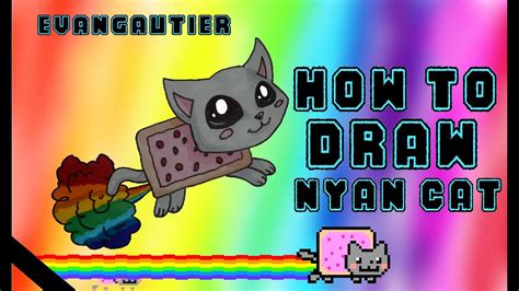 How To Draw Nyan Cat Cute Evangautier Youtube