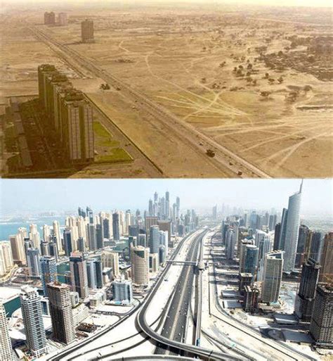 Dubai 1980 And Now Then And Now Pictures Skyline World Cities
