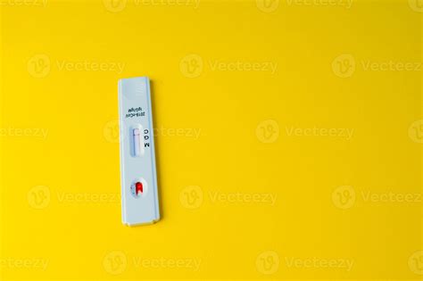test for coronavirus lies on a yellow background. bright picture