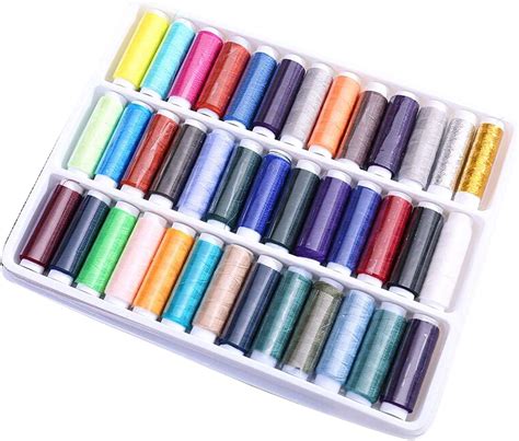 Sewing Thread Kit 39 Colors Polyester 200 Yards Per Spools