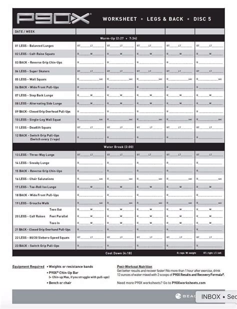 Basement beast workout sheets : Awesome p90x workout free And View in 2020 | P90x workout ...