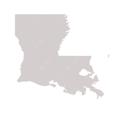 Louisiana State Map Isolated Destination Louisiana American State