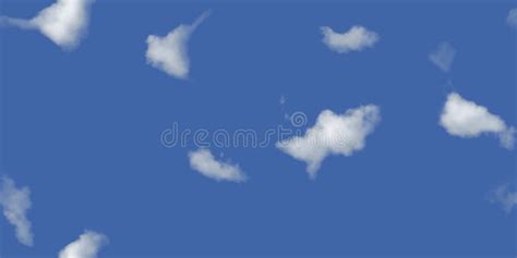Clouds In Clear Blue Sky Background Texture Seamless Transition Stock