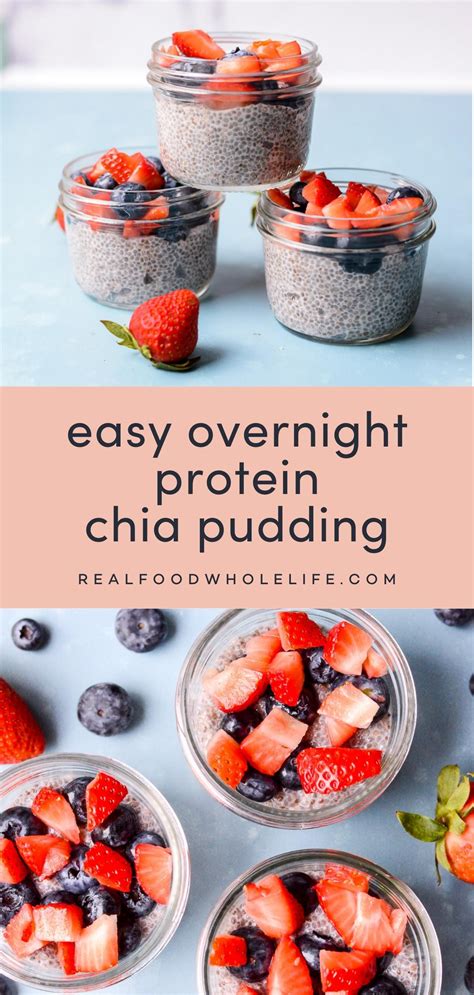 4 Ingredient Protein Chia Pudding Single Serve And Batch Prep Real Food Whole Life