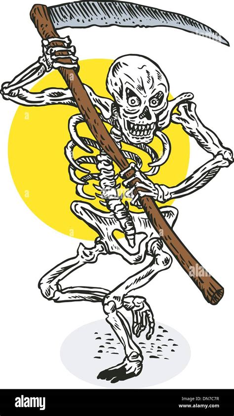 Grim Reaper Skeleton Stance Stock Vector Image And Art Alamy