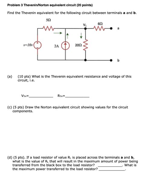 Solved Problem 3 Theveninnorton Equivalent Circuit 20