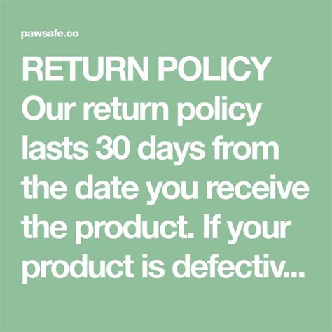 Return Policy Our Return Policy Lasts 30 Days From The Date You Receive