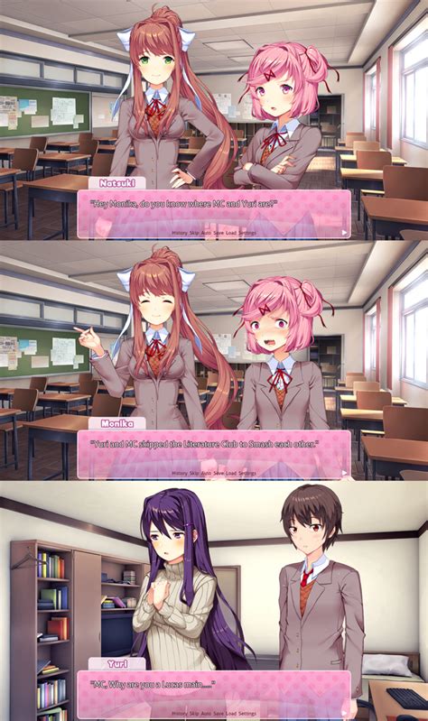 Mc And Yuri Skip The Literature Club To Smash Each Other Ddlc