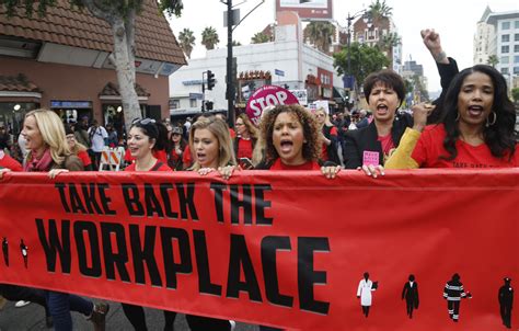 Hundreds In Hollywood March Against Sexual Harassment Wear
