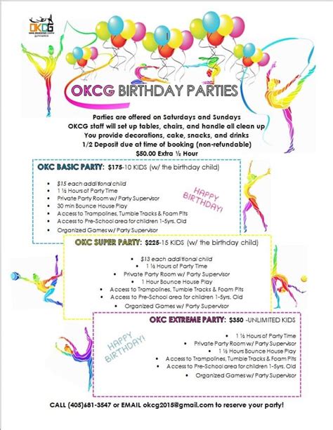 Birthday Party Booking Okc Gymnastics