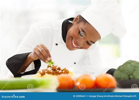 African Female Chef Stock Image Image 32896641