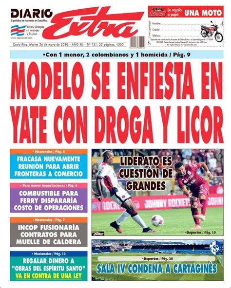 Periódico Diario Extra Costa Rica Periódicos De Costa Rica Edición