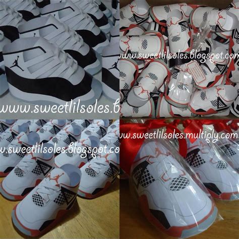 Jordan shoe favors | Jordan baby shower, Decorated shoes ...