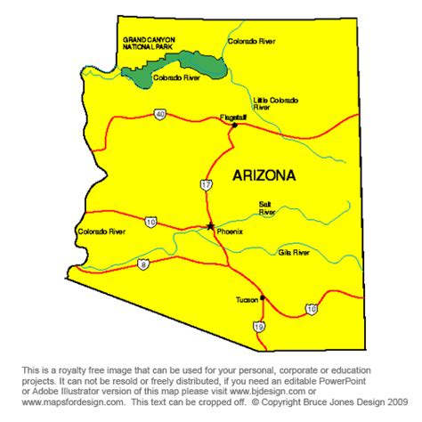 Arizona State Map Clipart