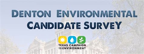 Denton 2021 Candidate Survey Texas Campaign For The Environment