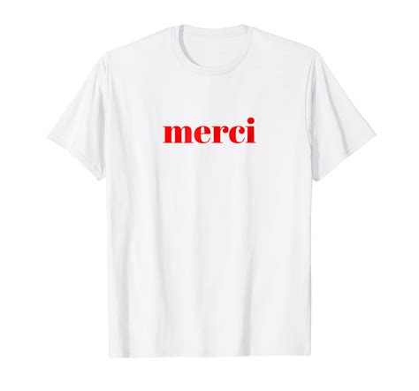 Merci French Thank You T Shirt Tees For Men And Women Ln Lntee