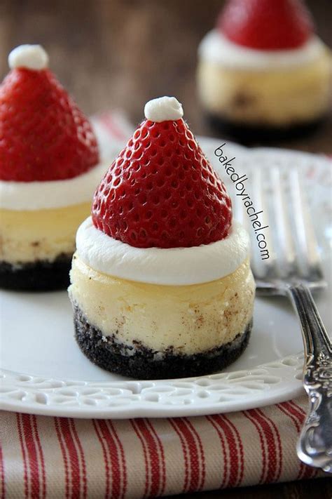 Christmas will soon be here again. Mini Santa Hat Cheesecakes | Recipe | Santa hat ...
