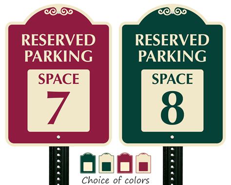 Signature Reserved Parking Space Signs Myparkingsign