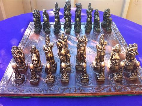Large Kama Sutra Chess Set Customisable Colours Pieces Etsy