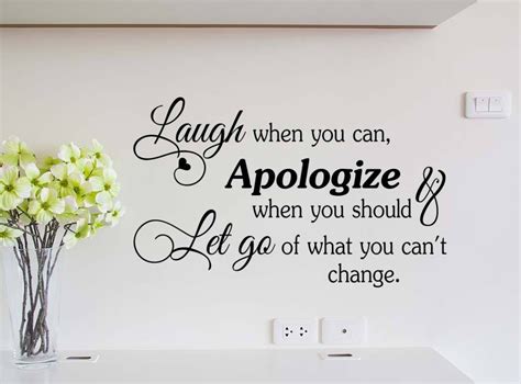 Laugh When You Can Apologize When You Should 23 X 14 Vinyl Etsy