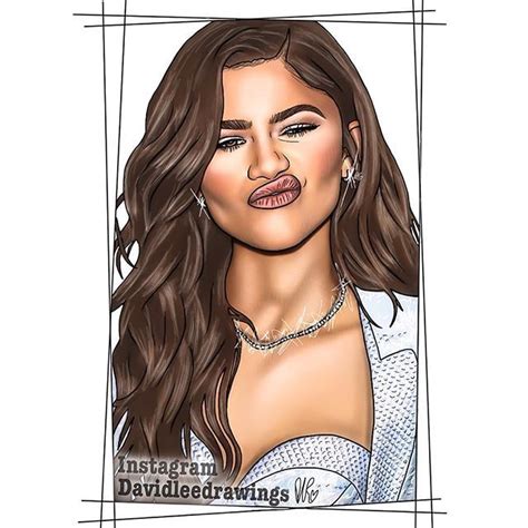 New Drawing Of Zendaya Hope She Likes It Tag Her Below And Comment