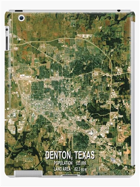 Denton Texas Map Ipad Case And Skin By Sforest Redbubble