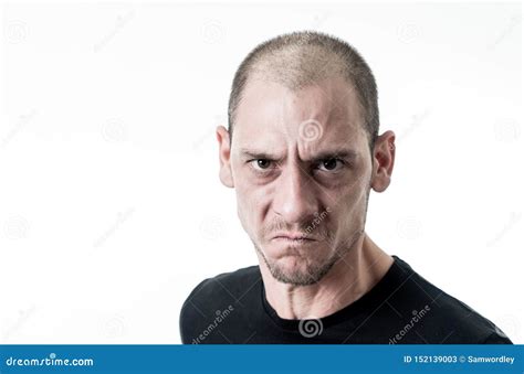 Mad And Aggressive Guy In Facial Expressions And Negative Human Emotions Stock Image Image Of