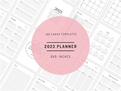 Canva 2023 Planner Templates Kdp Planner 6x9 Inches Etsy Australia