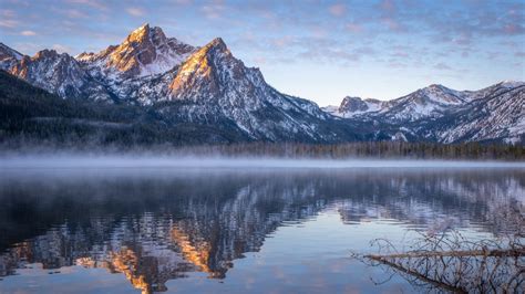 1920x1080 Resolution Idaho Stanley Lake Mountain Reflection 1080p