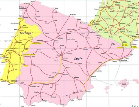 Select from premium portugal espagne of the highest quality. Carte routière - Espagne-Portugal en 2020 | Carte routiere ...