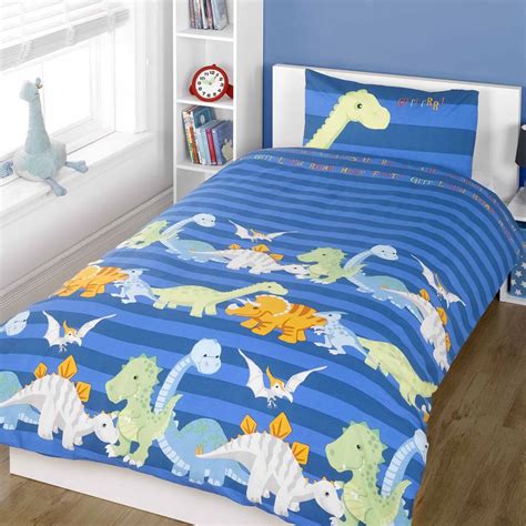 Baby bedding sets bought from bedslinen.com can entirely transform the aura of your baby's room. DINOSAUR T-REX JURASSIC DUVET COVER SETS KIDS BEDDING ...