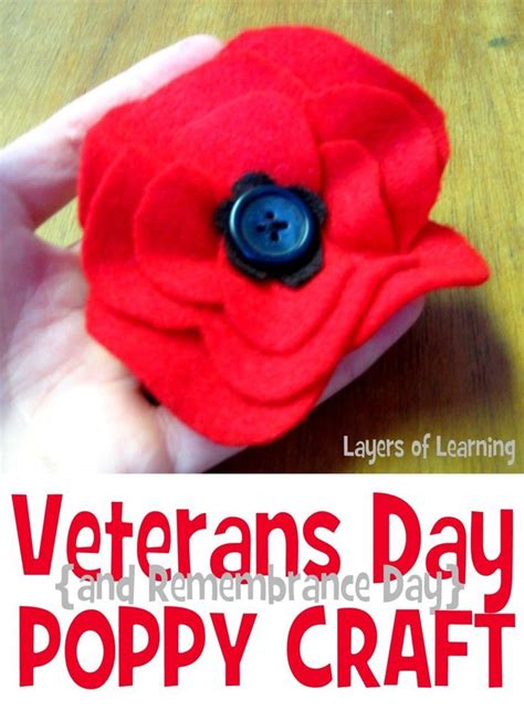 Veterans Day Poppy Craft Layers Of Learning Poppy Craft Veterans