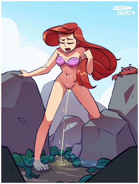 Rule 34 Ariel Belly Button Bottomless Crab Disney Eyes Closed Foot In