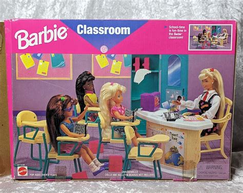 Barbie Classroom Playset 1996 Mattel New Open Box Desks Locker Etsy