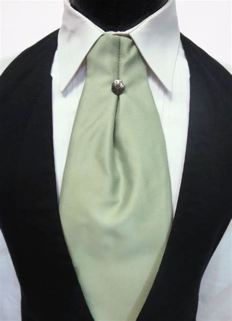 Mens Sage Green Ascot Cravat Tie Victorian Theater Edwardian Morning