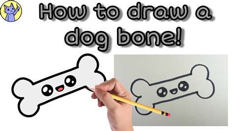 How To Draw A Cute Dog Bone Super Easy Youtube