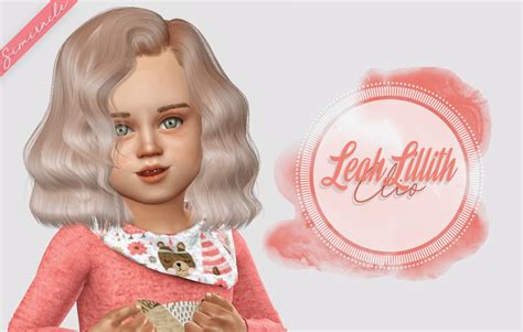 Simiracle Leahlillith`s Clio Hair Retextured Toddler Version Sims 4