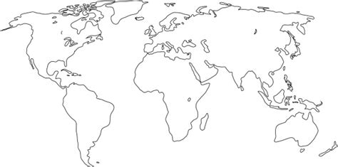 Contour Map Of The World Vector Illustration Stock Illustration