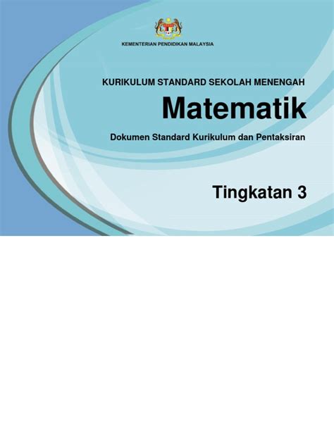 Matematik tingkatan 3 topik 4: 002 Dskp Kssm Matematik Tingkatan 3