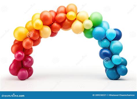 Vibrant Balloon Art in a Unique Arch Isolated on White - Immerse