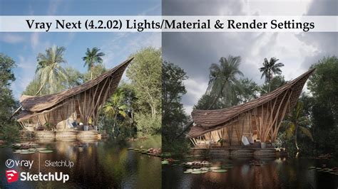 Bali Villa Rendering With Vray Next For Sketchup Youtube
