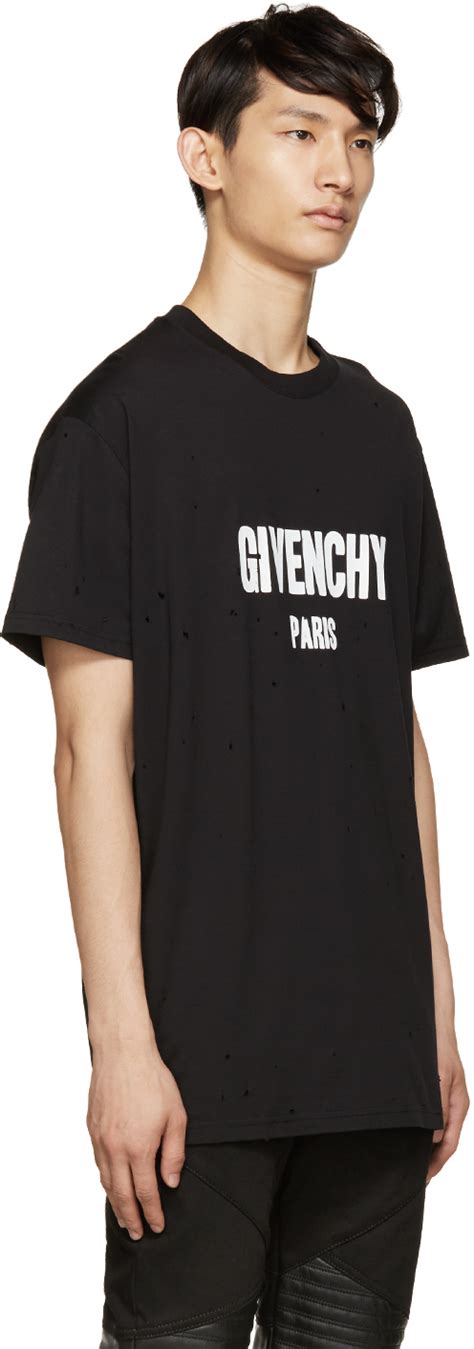 4.6 out of 5 stars 224. Givenchy Black Distressed Logo T-shirt in Black for Men - Lyst
