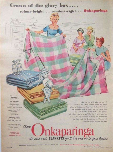 Onkaparinga Blanket ~ Australia 1957 Vintage Blanket Australian