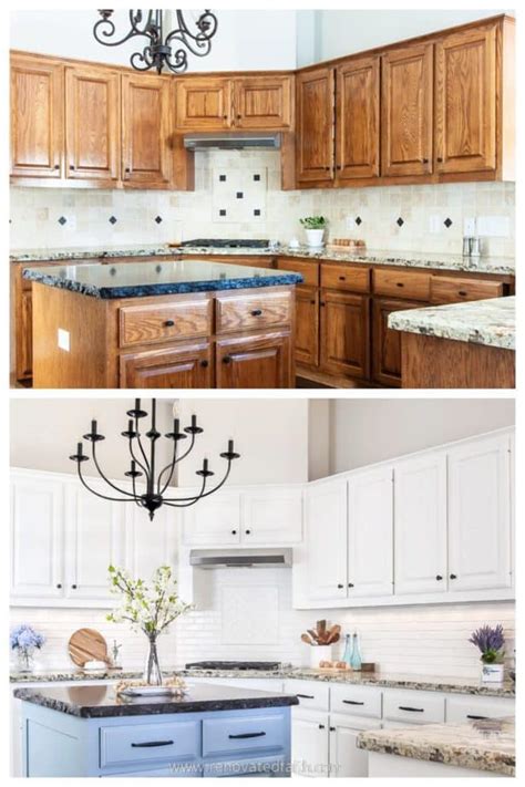 Painting Oak Kitchen Cabinets White Before And After Besto Blog