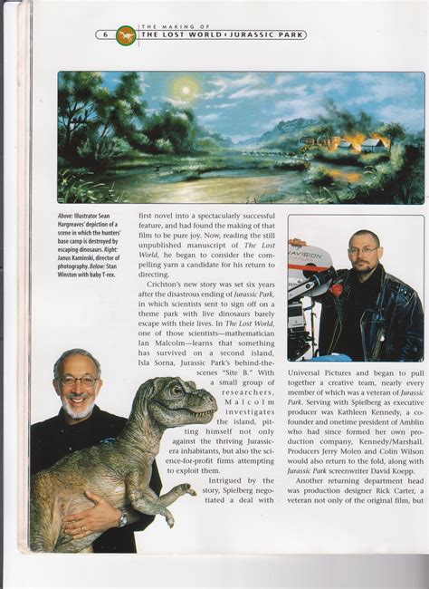 He was as well the creator of the television series er. Max's Blog: Some Scans from the Jurassic Park making of Books