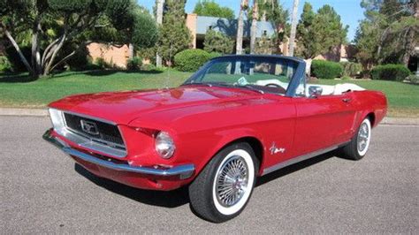 Purchase Used 1968 Ford Mustang Convertible Restored Candy Apple Red