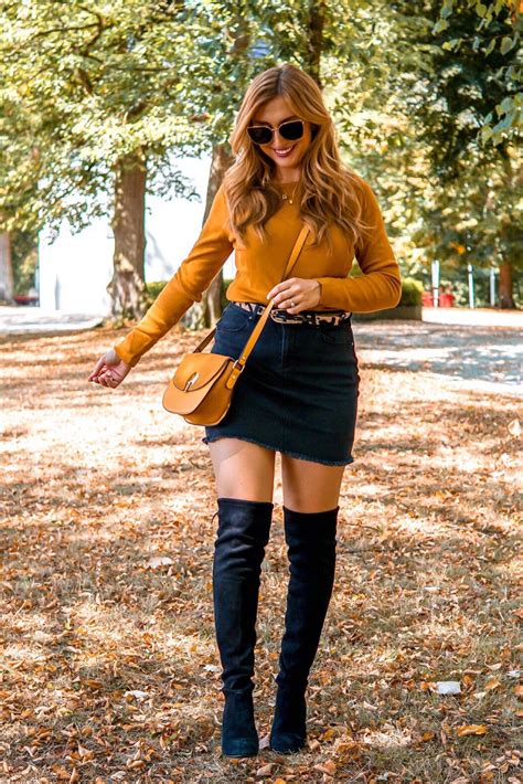 Herbst Look Mit Overknee Stiefeln Outfit Ideen Outfit Inspirationen